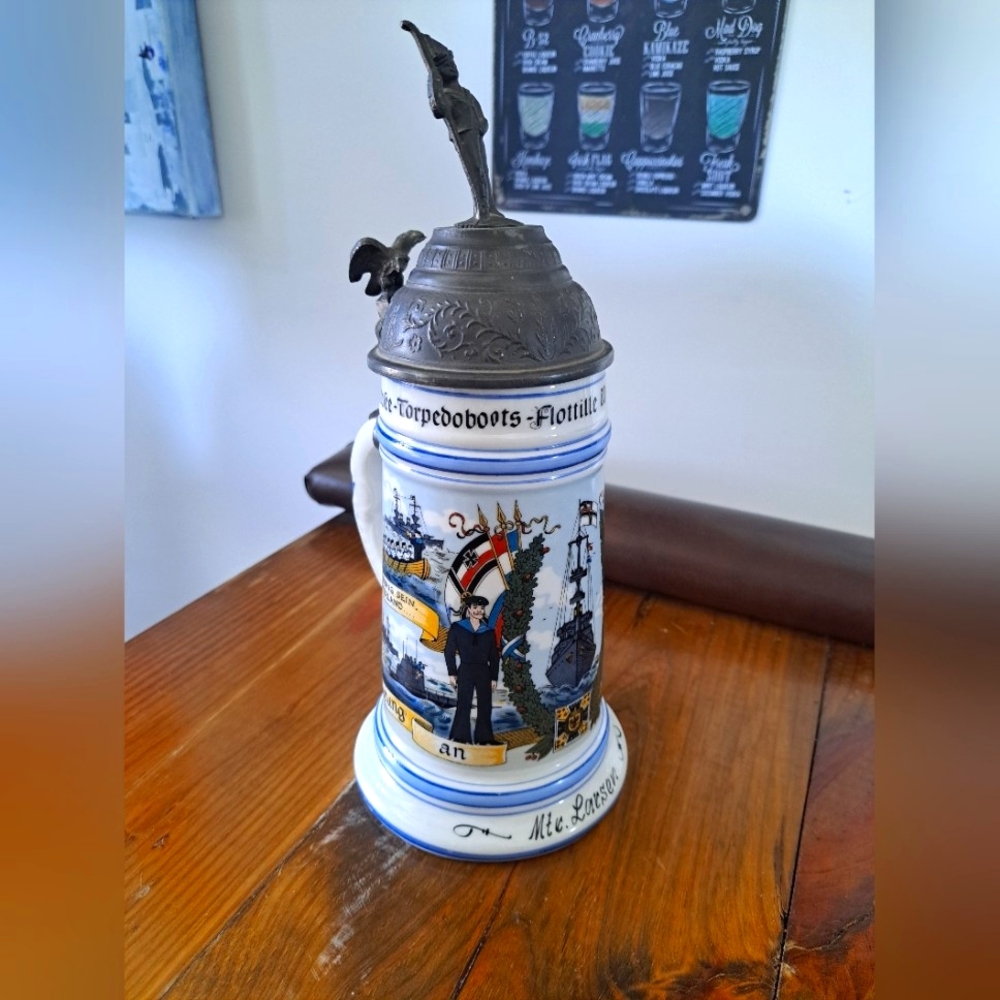 German WWI Navy Regimental Beer Stein